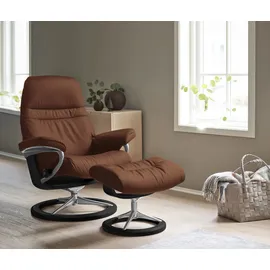 Stressless "Sunrise", mit Signature Base, Größe M, Gestell Schwarz, braun