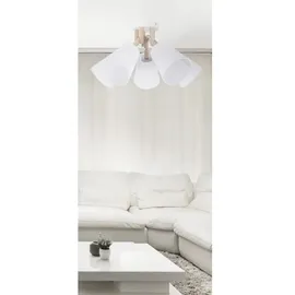 TK Lighting VAIO 5-flg. E27 60W 50 cm Holz braun/weiß