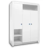 Begabino Kinderträume Kleiderschrank Paula 3-türig weiß