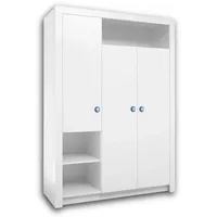 Begabino Kinderträume Kleiderschrank Paula 3-türig weiß
