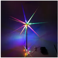 Out of the Blue - Outdoor led Gartenstecker Burst Star, 14 LEDs bunt, Timer,