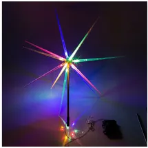 Out of the Blue - Outdoor led Gartenstecker Burst Star, 14 LEDs bunt, Timer,