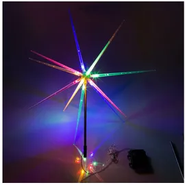 Out of the Blue - Outdoor led Gartenstecker Burst Star, 14 LEDs bunt, Timer,