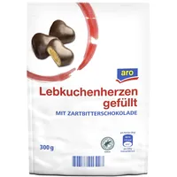 aro gefülltes Lebkuchenherz mit Zartbitter Schokolade (300 g)