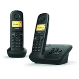 Gigaset A270A Duo - Schnurloses DECT-Telefon mit 2 Mobilteilen, Anrufbeantworter und einem großen, beleuchteten Display - Brillante Audioqualität - 200 Stunden Standby-Zeit - großes Telefonbuch,