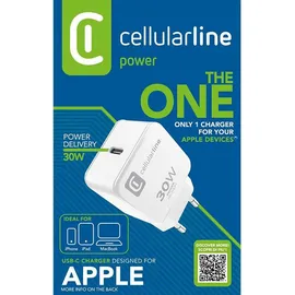 Cellular Line Cellularline USB Typ-C Travel Charger One Power Delivery 30W