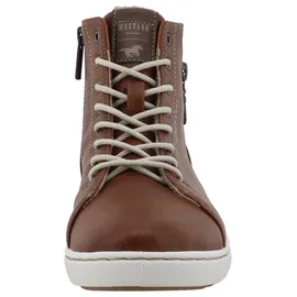 Mustang Damen Sneaker Reißverschluss mit Kellerfalte 15M0342001, Größe:38 EU, Farbe:Braun - 38 EU
