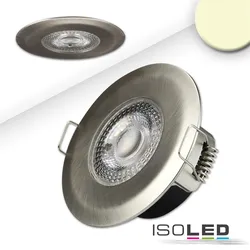 LED Einbaustrahler PC68 IP44, brushed, 5W, 38°, warmweiß, 3 Stufen dimmbar, korrosionsbeständig