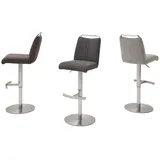 Robas Lund Barhocker Braun Stoffbezug drehbar 360°, Barstuhl höhenverstellbar, Giulia A