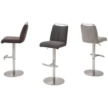 Robas Lund Barhocker Braun Stoffbezug drehbar 360°, Barstuhl höhenverstellbar, Giulia A