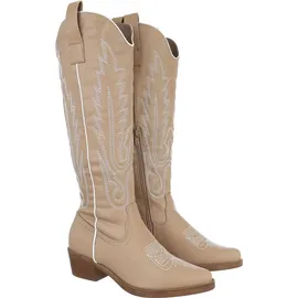 Ital-Design Westernstiefel Damen Hellbraun 39