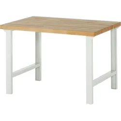 PROREGAL Werkbank Serie 7000 - Modell 7000 | HxBxT 84x125x90cm | Lichtgrau | Arbeitstisch Werktisch