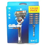 Gillette ProGlide Rasierer für Männer, 1 Gillette ProGlide Rasierer, 10 Ersatzklingen, entwickelt für eine gründliche Rasur, mit Gleitstreifen