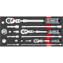 VIGOR VI V4970 - Teleskop-Ratschen Satz, V4970, 17-teilig