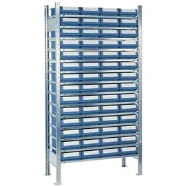 NORDWEST Handel AG Lager Steckregal H2000xB1000xT300mm Grundregal 14 Stahlböden 56 x 2