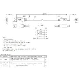 EFB USB-A auf USB-B 3,0 m Schwarz