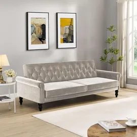 dorel home Schlafsofa DOREL HOME "Tyne", beige (taupe), B:222cm H:82cm T:83cm, 100% Polyester, Sofas, Schlafsofa