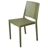 Gastronoble Baltimore Stühle stapelbar aus Polypropylen in olivgrün 4 Stück