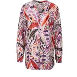 GOLDNER Kurzgröße: Verlängerte Viskosebluse mit Print in bunt / gemustert), | Gr.: 19
