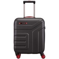 travelite 4-Rad Handgepäck Koffer mit TSA Schloss erfüllt IATA Borgepäck Maß, Gepäck Serie VECTOR: Robuster Hartschalen Trolley in stylischen Farben, 072047-01, 55 cm, 40 Liter, schwarz/rot