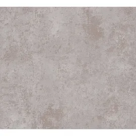 A.S. Création Vliestapete Uni Metallic 53 cm x 10 m 0 g Grau/Braun