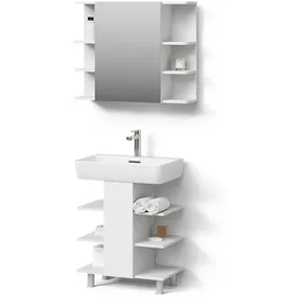 livinity® Fucino 2-tlg. Weiß