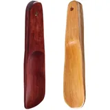 LIFKOME Mini Schuhlöffel Aus Holz Praktisch Für Senioren Reisen Und Alltag Leicht Zu Handhaben Verstauen Kleiner Schuhlöffel Für Müheloses Anziehen Von Schuhen - 16.00X3.80X2.00CM