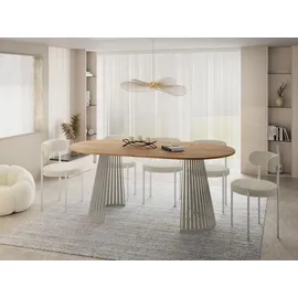 WFL GROUP Esstisch Ø 100 cm braun