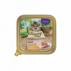 Stuzzy Cat Sterilised paté met kip kattenvoer 100 gr.  4 trays (128 x 100 g)