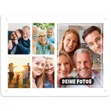 Blech-Schild selbst gestalten - Foto-Collage mit 5 Fotos bedrucken - Metall-Poster für Lieblingsmenschen, Geschenk für Freunde, Familie I Personalisiertes Foto-Geschenk, Schild A5
