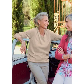 GOLDNER Rundhalspullover Beige 38