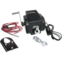 Güde Seilwinde Aluminium 1200 12 Volt schwarz/silber