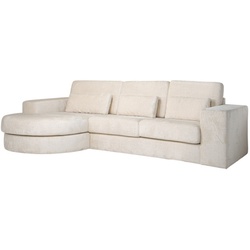 Casa Padrino Luxus Ecksofa Creme 300 x 160 x H. 89 cm - Wohnzimmer Sofa mit Kissen - Wohnzimmer Möbel - Wohnzimmer Einrichtung - Luxus Möbel - Luxus Einrichtung