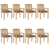 vidaXL Gartenstuhl 59,9 x 96,1 x 27,8 cm braun 8 St.