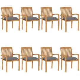 vidaXL Gartenstuhl 59,9 x 96,1 x 27,8 cm braun 8 St.