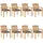 vidaXL Gartenstuhl 59,9 x 96,1 x 27,8 cm braun 8 St.