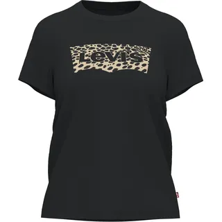Levi's Damen The Perfect Tee T-Shirt,Batwing Leopard Caviar,M