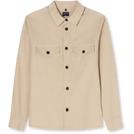 Olymp Hemdjacke Overshirt Beige XL