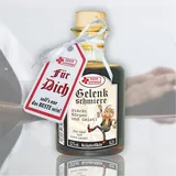 Kräuterlikör - Gelenkschmiere Rocker stärkt Körper und Geist- 0,2 L 32% vol. Apothekerflasche Natur Holz Korken | Geschenk zum Ruhestand für Rentner Opa | Humorapotheke Spaßmedizin
