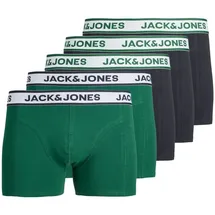 JACK & JONES JACNOLAN SOLID TRUNKS rain forest / sky captain M 5er Pack