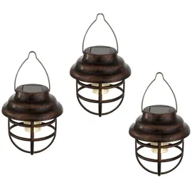 bmf-versand Solarleuchte Garten 3er Set Laterne zum Hängen Solarlampe Außen Leuchte Solar
