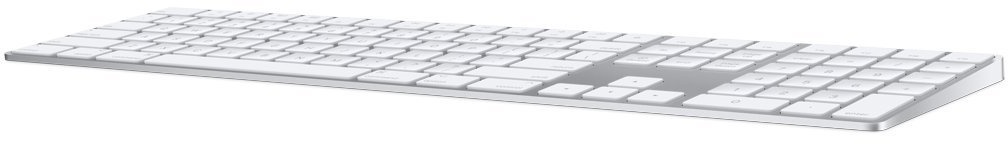 Apple Magic Keyboard mit Ziffernblock: Bluetooth, wiederaufladbar. Kompatibel mit Mac, iPad oder iPhone; Spanisch, Silber