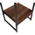 Mendler Blumentisch HWC-K71, Blumenregal Beistelltisch Pflanzregal, MVG-zertifiziert MDF Metall ~ dunkelbraun, 101cm