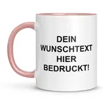 LIEBTASTISCH Personalisierte Tasse – Tasse mit Namen – Spülmaschinen- & Mikrowellengeeignet – In Deutschland bedruckt – 330 ml – Tasse personalisiert & beidseitig bedruckt – Tasse bedrucken (Rosa)