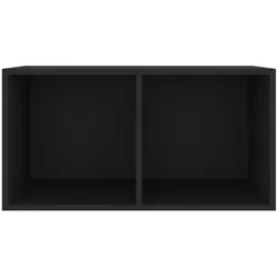 vidaXL Schallplatten-Aufbewahrungsbox Schwarz 71x34x36cm Holzwerkstoff