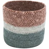 byRoom Korb 2er Set aus Seegras, Rosa: Ø12 x H11cm, Blau: Ø9 x H10cm, 2er Set, diverse