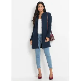 bonprix Bouclé Longblazer blau, Gr.36, Charismatischer Bouclé- Longblazer,