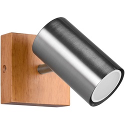 Wand Spot Strahler Lampe Holz Ess Zimmer Leuchte verstellbar Flur Beleuchtung im Set inkl. LED Leuchtmittel