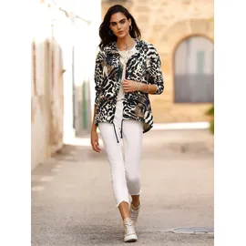 Heine Shirtjacke in schwarz-sand-bedruckt | Gr.: 40