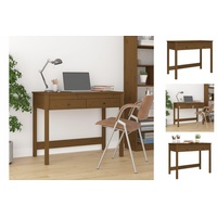 VidaXL Schreibtisch mit Schubladen Honigbraun 100x50x78 cm Massivholz